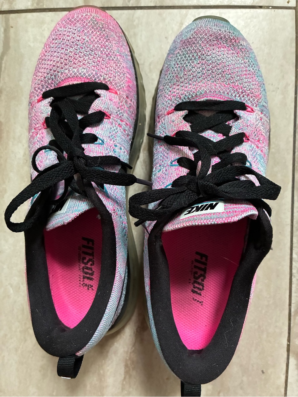 Nike Women’s Pink Multi Knit Athletic Sneakers